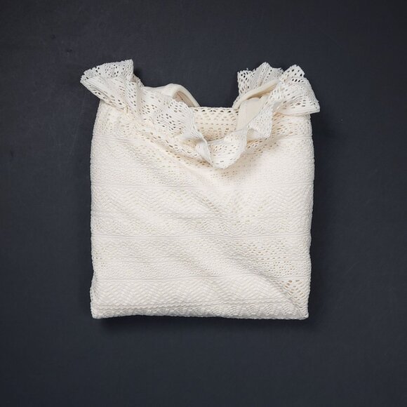 Andie Swim The Hydra One Piece Women’s Size Small Vanilla Crochet Lace Swimsuit - Picture 16 of 16